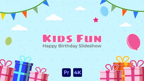 Videohive - Kids Fun - Happy Birthday Slideshow | Premiere Pro MOGRT - 35236210