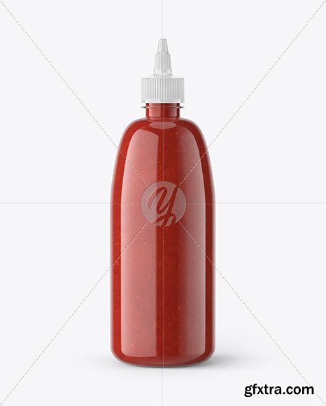 Sriracha Sauce Bottle Mockup 67434