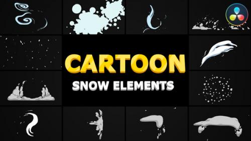 Videohive - Cartoon Snow Elements | DaVinci Resolve - 35275534