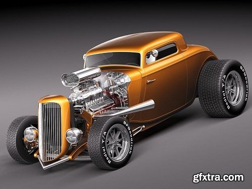 Ford 1934 3 window coupe Hot Rod