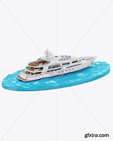 Yacht w/water Mockup 56029