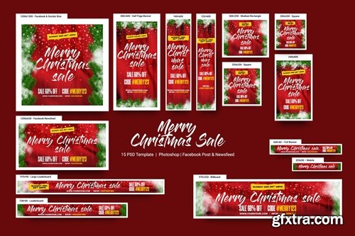 Merry Christmas Sale Banners Ad