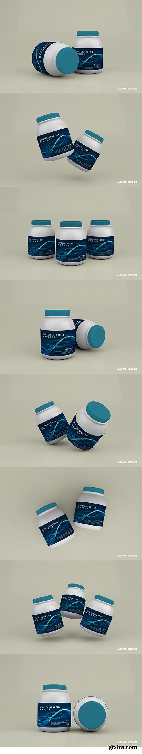 Supplement container package mockup