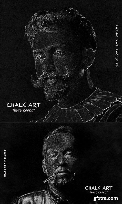 Chalk art photo effect