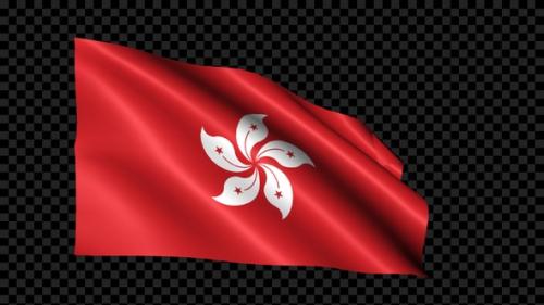 Videohive - Hong Kong Flag Blowing In The Wind - 35255746