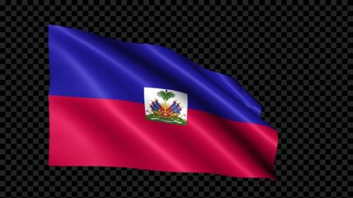 Videohive - Haiti Flag Blowing In The Wind - 35255747