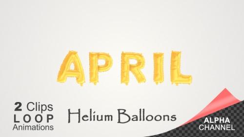 Videohive - April Month Celebration Helium Balloons - 35258363