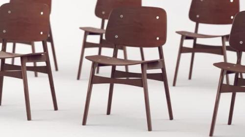 Videohive - Wooden Chairs / Stools - 35259109