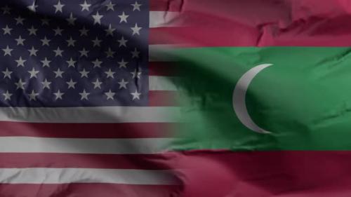 Videohive - United States and Maldives flag - 35261067