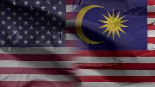 Videohive - United States and Malaysia flag - 35261071