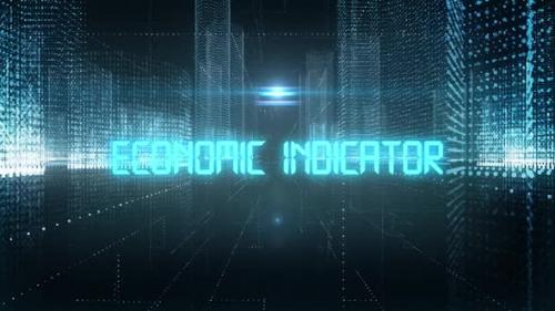 Videohive - Skyscrapers Digital City Economics Word Economic Indicator - 35261516