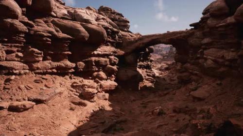 Videohive - Red Stone Arch in Grand Canyon Park - 35266745