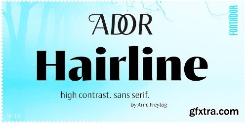 Ador Hairline Font Family - 14 Fonts