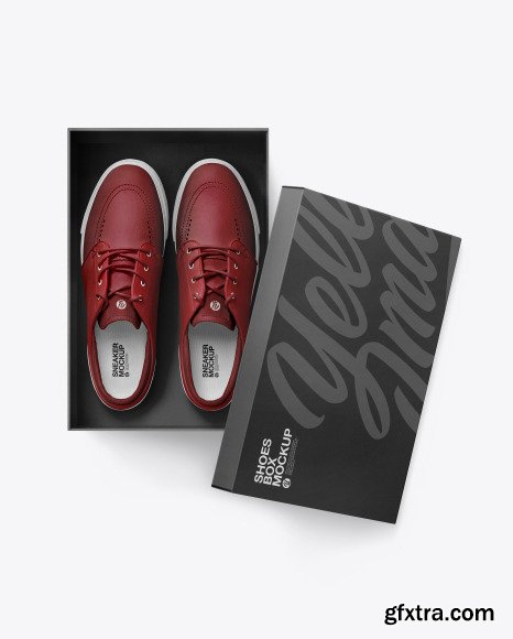 Sneakers Shoes w/ Box Mockup 60995