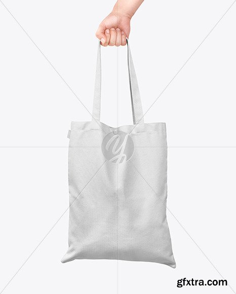 Cotton Bag in a Hand Mockup 61049