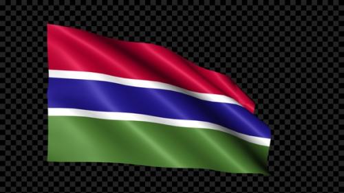 Videohive - Gambia Flag Blowing In The Wind - 35255744