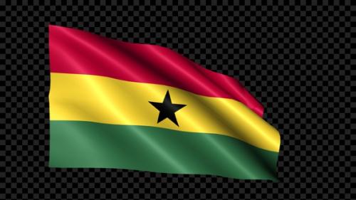 Videohive - Ghana Flag Blowing In The Wind - 35255748