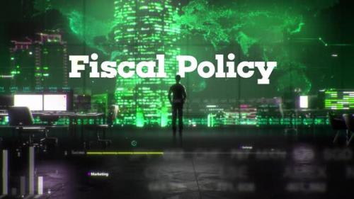 Videohive - Finance Businessman in Office With Fiscal Policy Text - 35213228