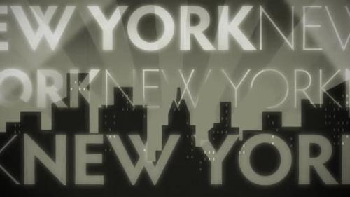 Videohive - New York Noir Retro Tickertape Loop - 35216126