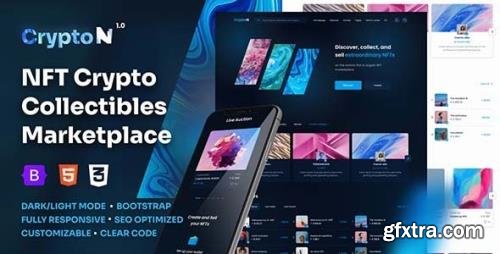 ThemeForest - CryptoN v1.0 - NFT Collectibles Marketplace HTML Template - 35256140