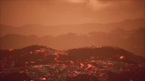 Videohive - End of the Eruption of the Volcano Tolbachik with Lava Fields - 35232379