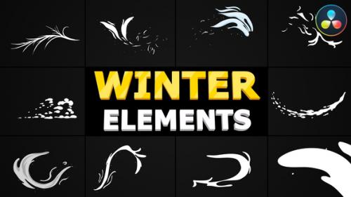 Videohive - Hand-Drawn Winter Elements | DaVinci Resolve - 35290279