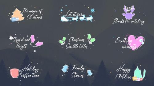 Videohive - Christmas Scribble Titles || FCPX - 35291096
