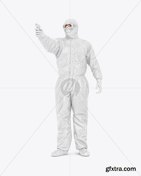 Man in Medical Protective Suit Mockup 67643