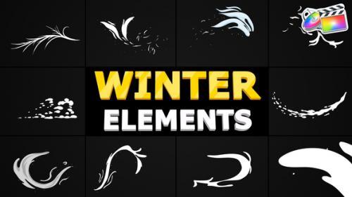 Videohive - Hand-Drawn Winter Elements | FCPX - 35290214