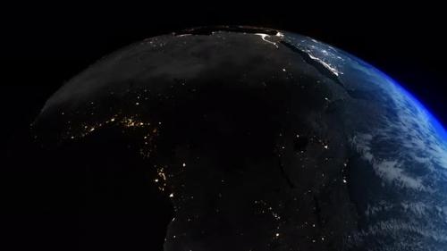 Videohive - Earth Night To Day Africa - 35328040