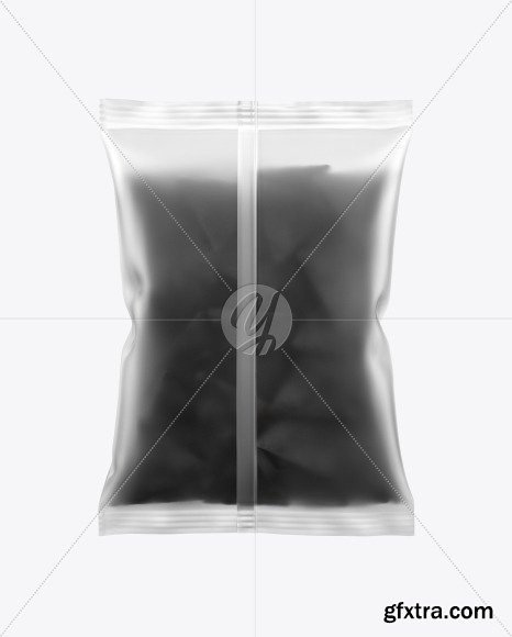 Frosted Bag With Black Nachos Mockup 55941