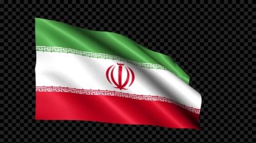 Videohive - Iran Flag Blowing In The Wind - 35269630