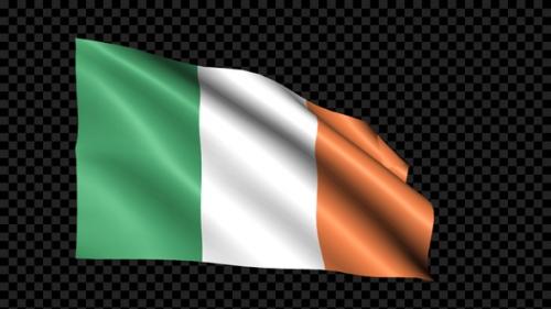 Videohive - Ireland Flag Blowing In The Wind - 35269638
