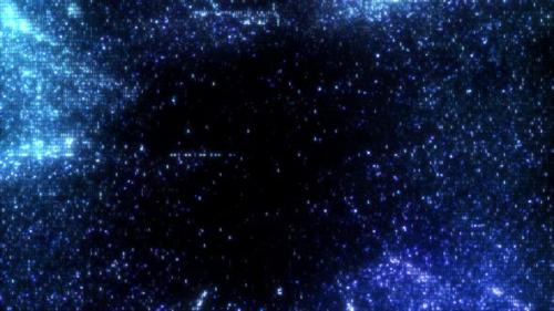 Videohive - Infinite Loop of Abstract Binary Blue Illuminated Glowing Code in Virtual Space - 35314717