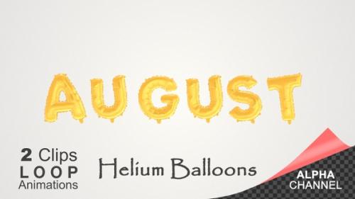 Videohive - August Month Celebration Helium Balloons - 35319885