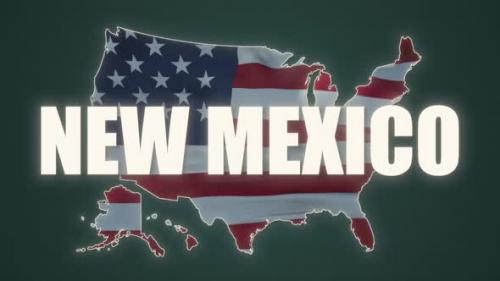 Videohive - United States 2D map. New Mexico map. USA flag for Independence Day. - 35320148