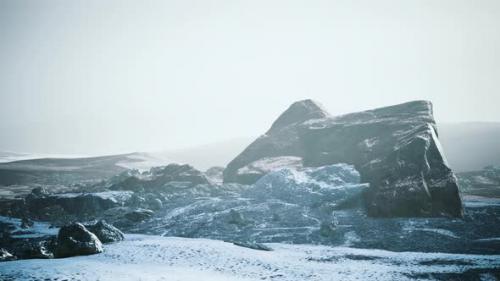 Videohive - Snow Ice and Rocks at Northern Landscape - 35325308