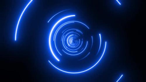 Videohive - 4k Colored Radial Neon Strokes Tunnels Pack - 35329895
