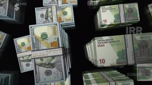Videohive - US Dollar and Iran Rial money exchange loop - 35344963