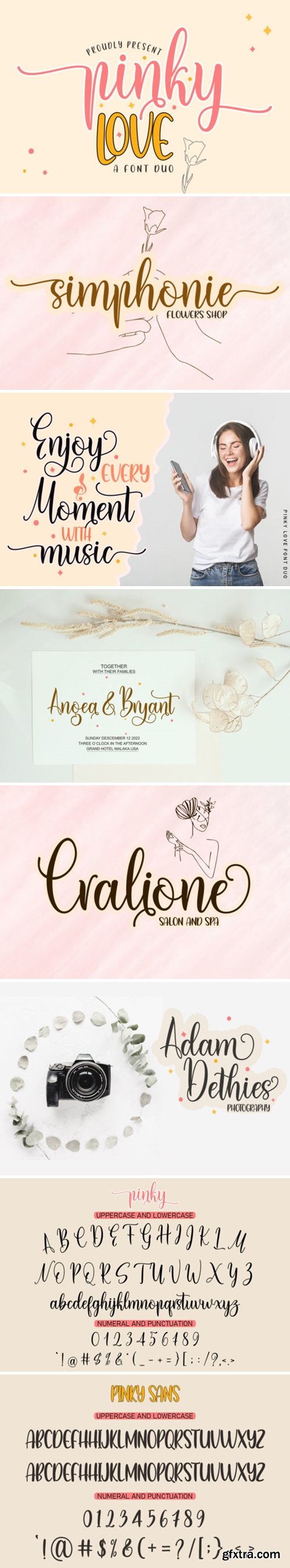 Pinky Love Font Duo Font