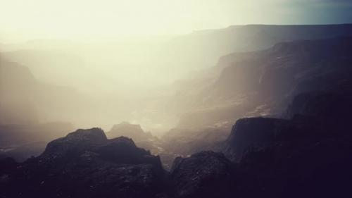 Videohive - Fantastic Autumn Scenery Surrounded By Fog - 35367084