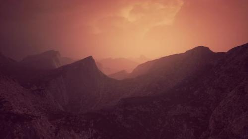 Videohive - Dramatic Sky Over Rocky Mountains at Sunset - 35367510