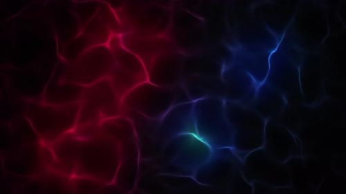 Videohive - Abstract Particles Background With Dots Red And Blue Loop 4k - 32009747