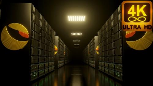 Videohive - Terra Luna Ust Data Servers. Mining Facility. An Open Source Stablecoin Network. Seamless Loop 4k - 35329526