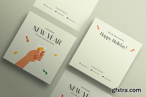 New Year Greeting Card Template