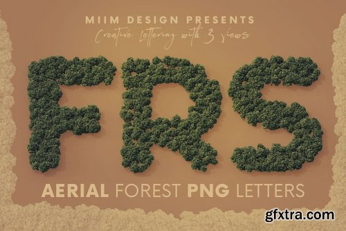 CreativeMarket - Aerial Forest - 3D Lettering 6724309
