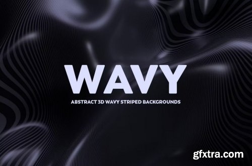 3D Abstract Wavy Lines Background