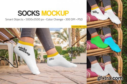 CreativeMarket - Socks Mockup Set 6618232
