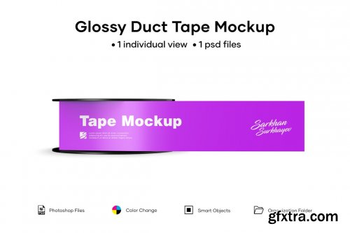 CreativeMarket - Glossy Duct Tape Mockup 5004934