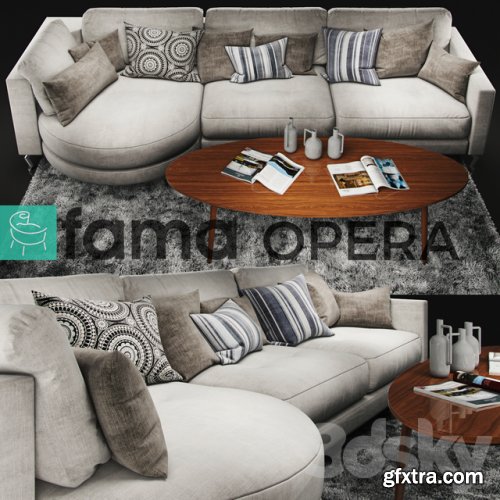 Sofa Fama Opera White
